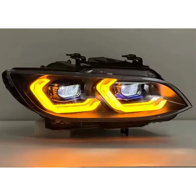 Auto Lighting Systems Headlight For BMW 3 Series E92 2006-2010 Yellow White DRL Switching Car Parts Auto Dual-Color Lights