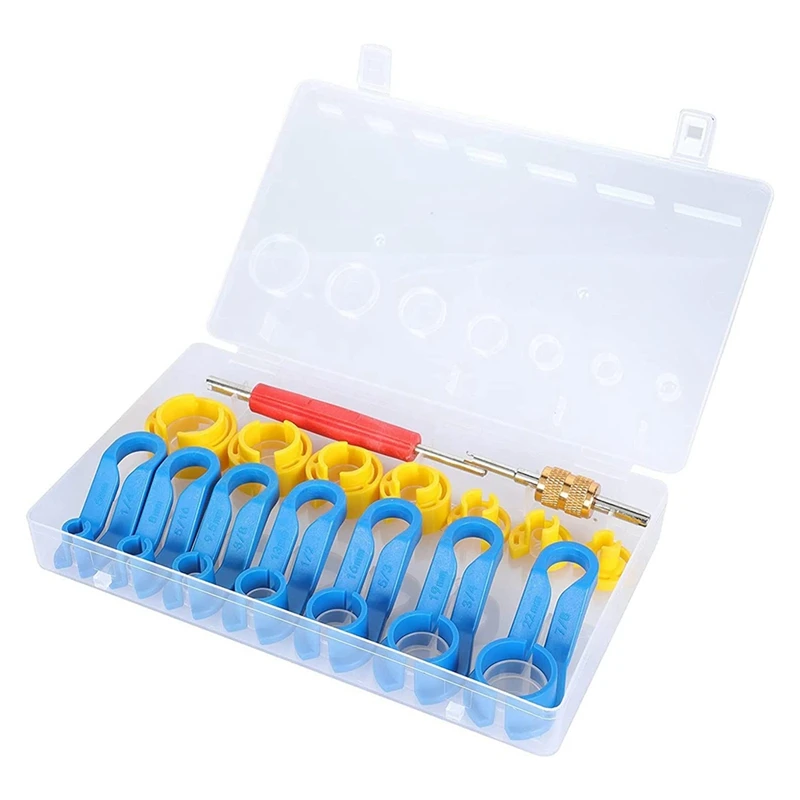 16Pcs Car AC Line Disconnect Tool Set Auto Fuel Line Quick Removal Tool Fuel Line Angled Disconnect Tools