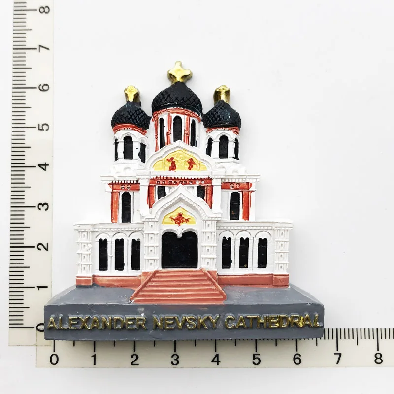 Alexandria Cathedral, Bulgaria   Fridge Magnet,Creative,Travel,Commemorate,Crafts,3D,Ornaments,Magnetism,Resin Material,Refriger