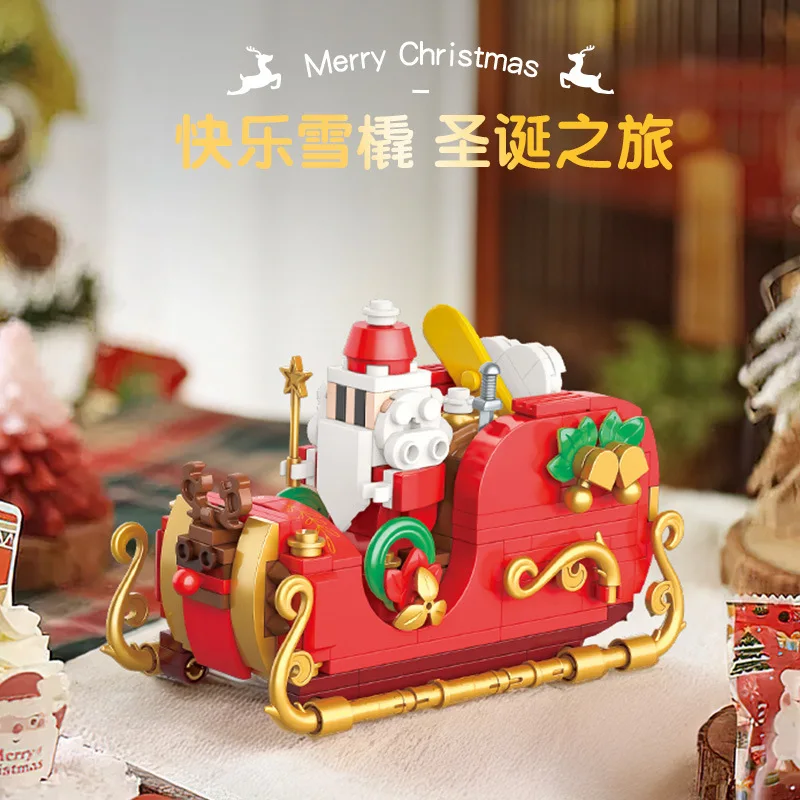 Holiday Music Box Christmas Tree Building Blocks Gift for Girls Decor