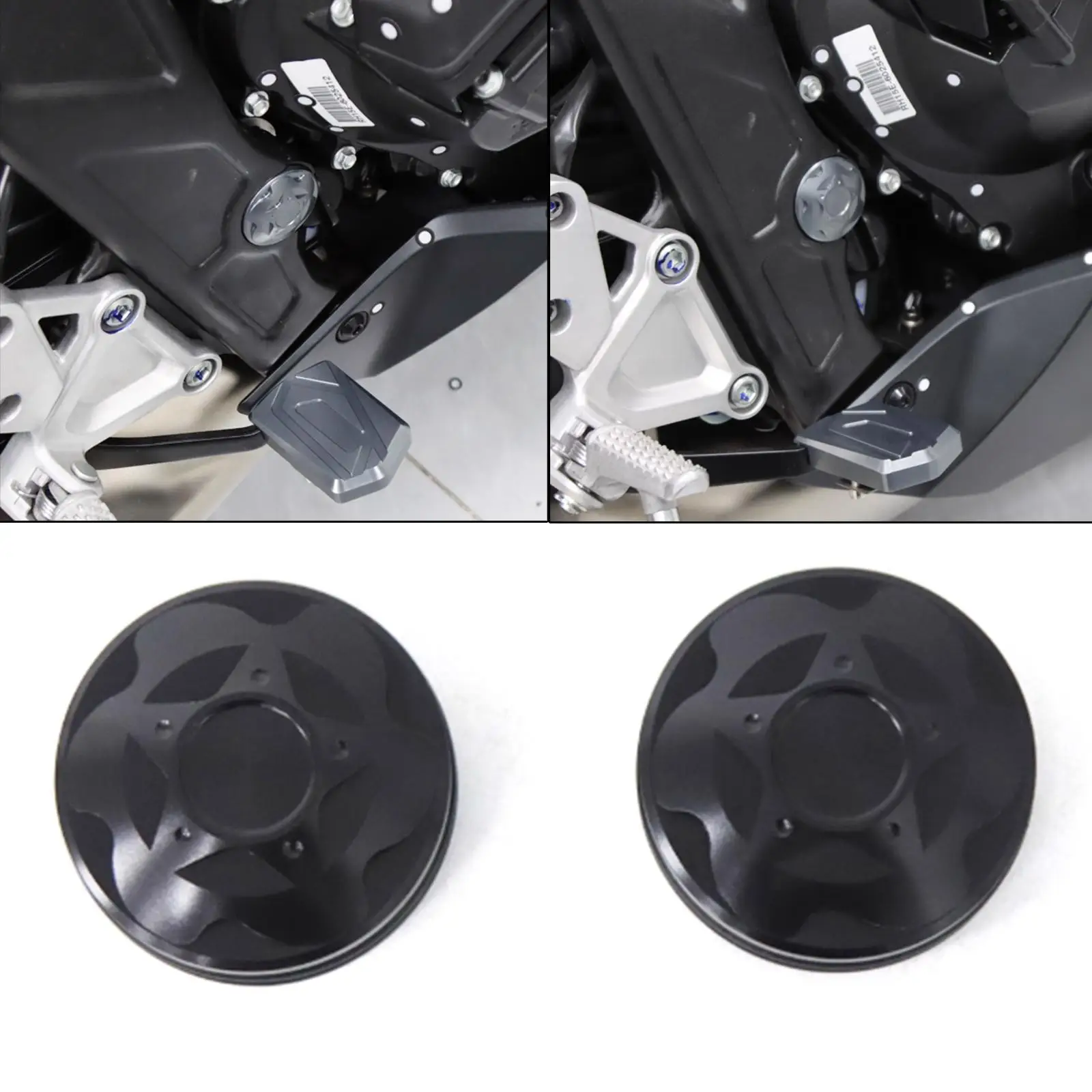 

Motorcycle Frame Hole Caps Cover Plug Kit Direct Replaces Decorative Frame End Cap Set for Honda