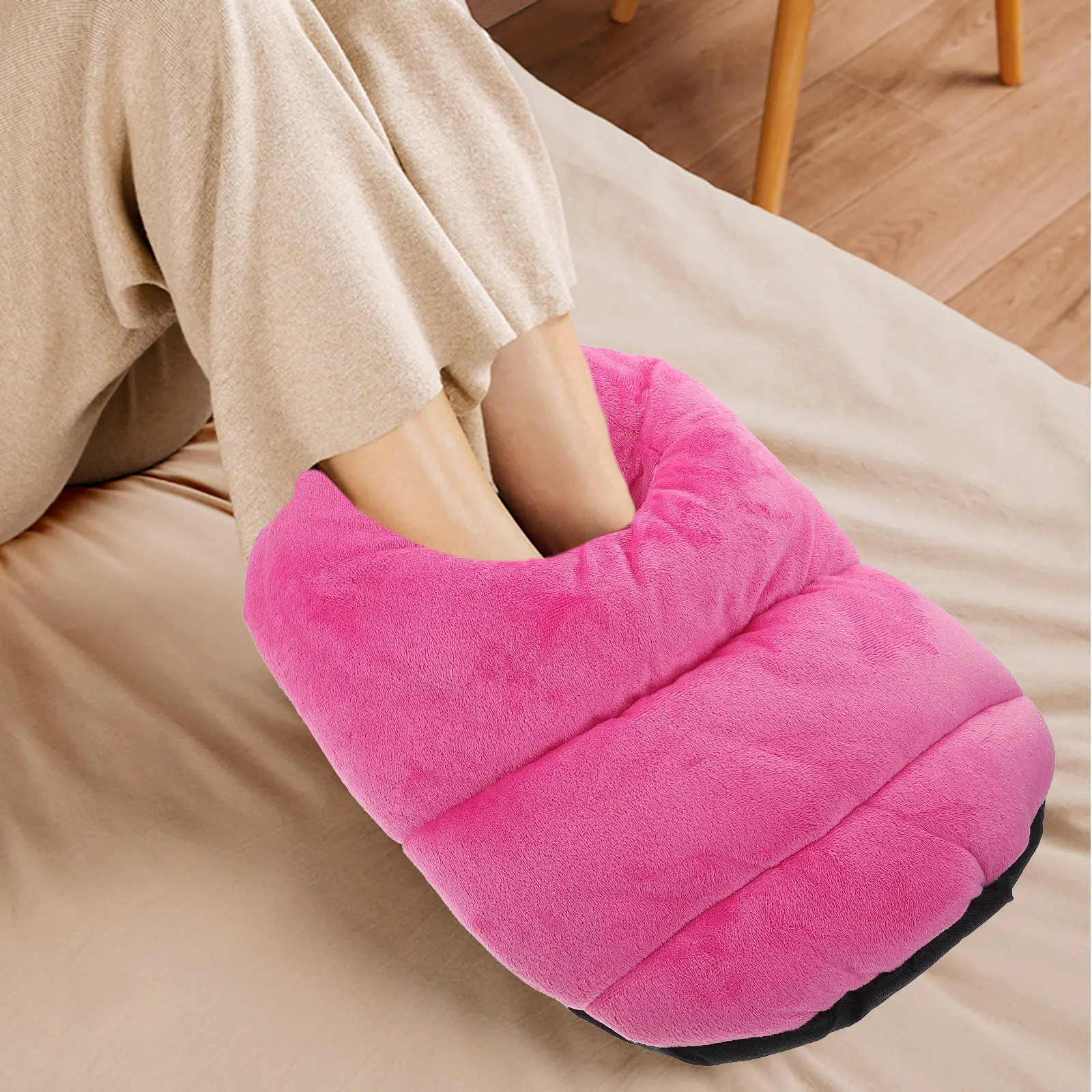 USB Heating Foot Warmer Slippers Winter Warm Comfortable Safe Electric Heated Shoes for Long Hours Computer Work Study Gaming
