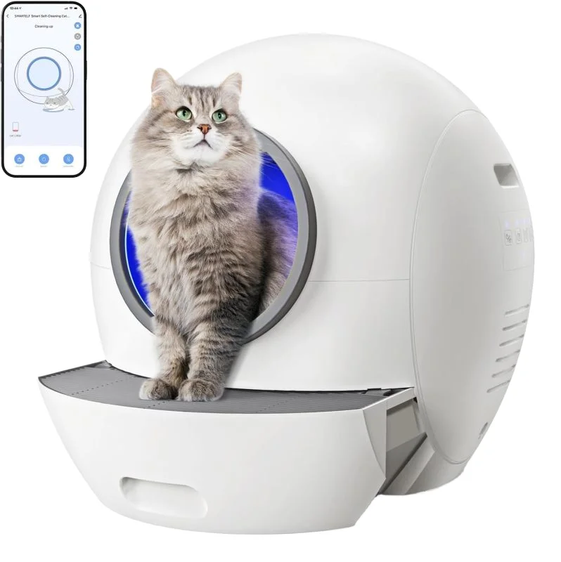 

Cat Box New Automatic Cat Toilet Sandbox Premium Cat Accessory Fully Enclosed Self-Cleaning pp
