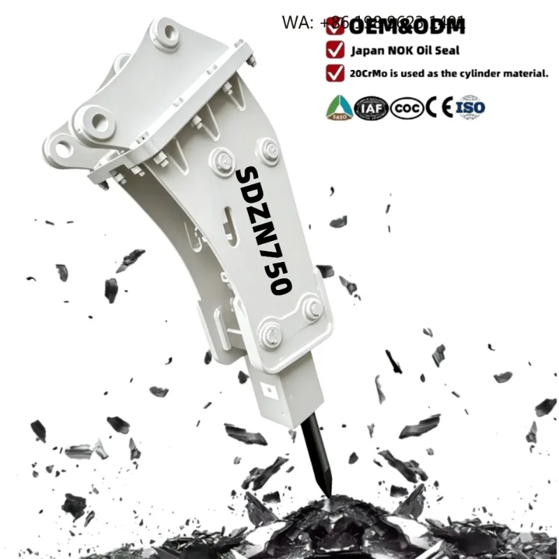 High Frequency Silenced Box Side Hydraulic Breaker Efficient Urban Construction Rock Tool 6-9 Ton Excavator Equipment view 3