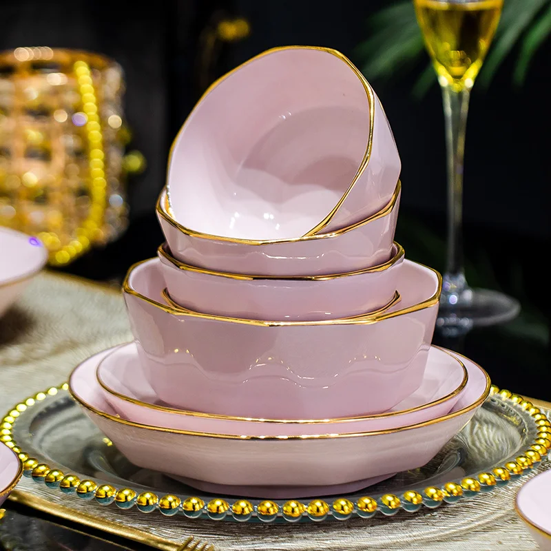 Cute Kitchen Gift Dinnerware Sets Home Wedding Party Guests Breakfast Dishes Sets Women Christmas Jogo De Jantar Tableware 4