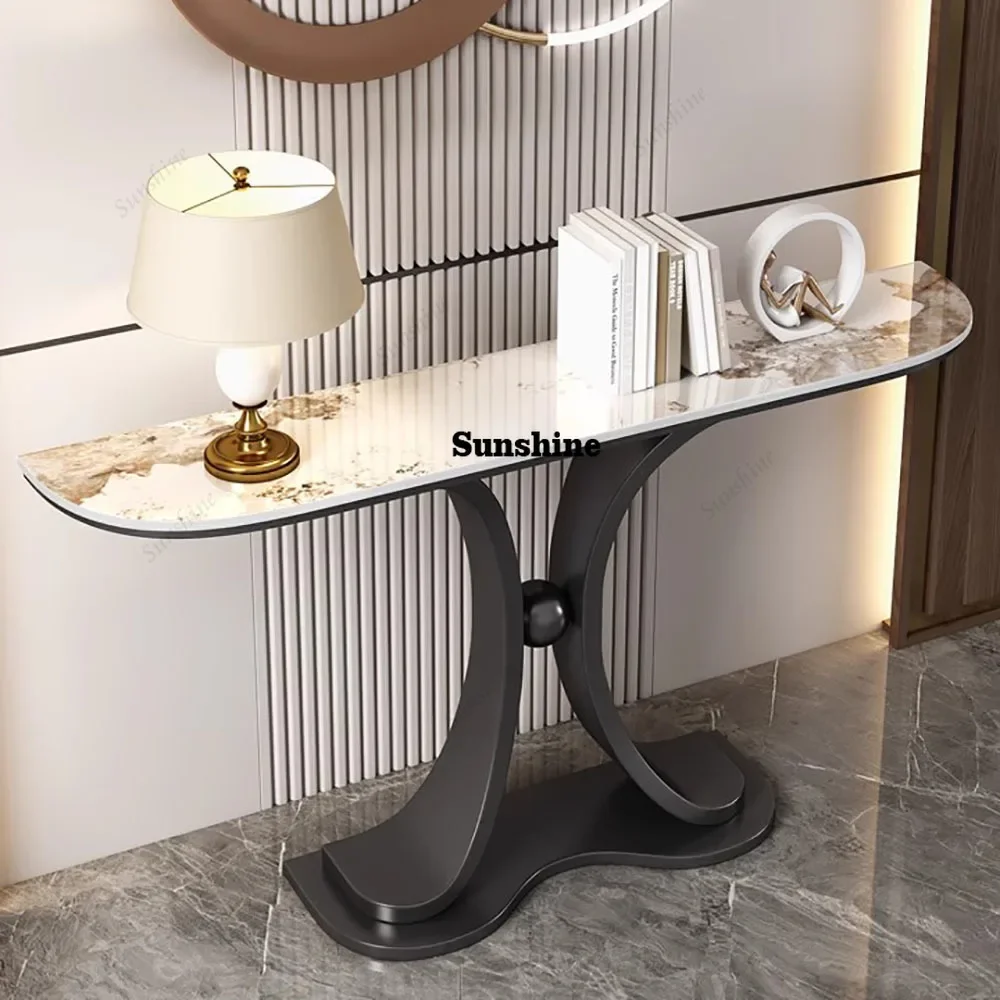 

Hallway Midcentry Console Table Nordic Luxury Lobby Marble Console Table Modern Metal Consolle Ingresso Living Room Furniture F