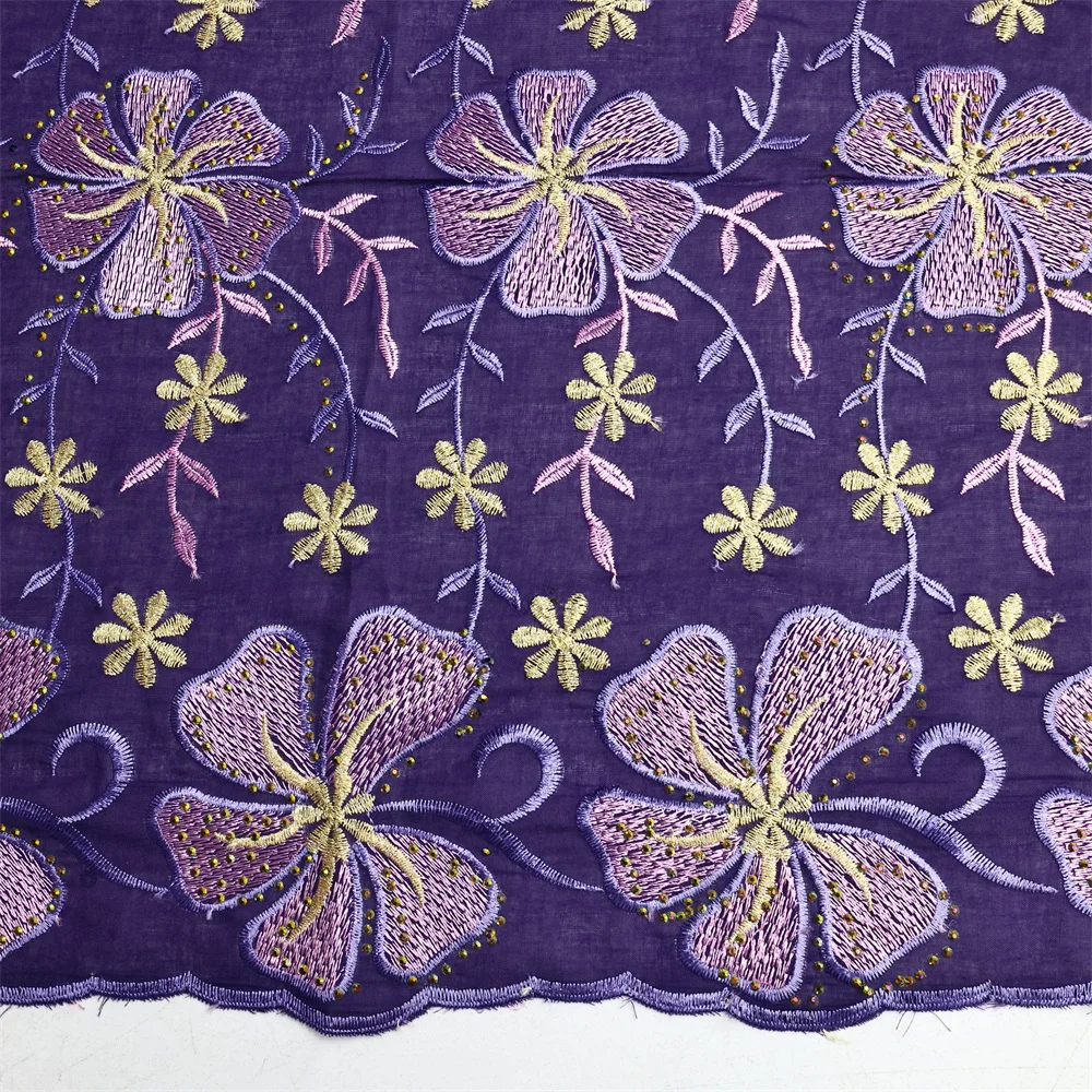 Latest Swiss Voile Lace In Switzerland Embroidered Cotton African Lace Fabric 2025 High Quality For Women Wedding Party