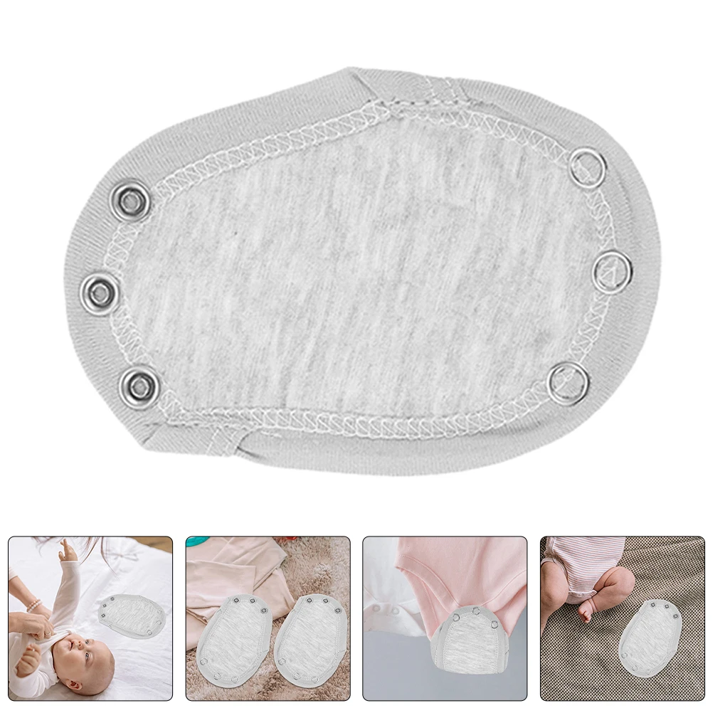 

10pcs Infant Bodysuit Snap Extenders Double Layer Cotton Baby Extenders Easy Snap Attachments For Jumpsuits Body Suit
