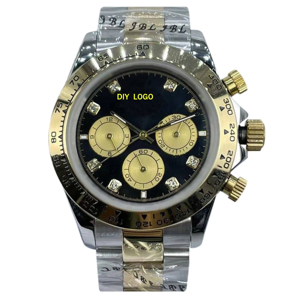 Customized Logo40mmhigh-end men's watch - Diamond watch mechanical movement, luxurious design, the best gift for men