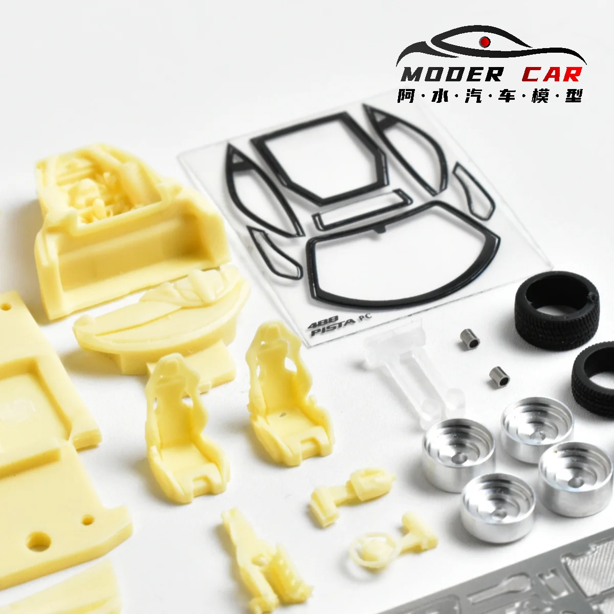 costruire unità 1:64 Collezione 488 Assemblare auto modello pressofuso in resina Giftable fatta a mano