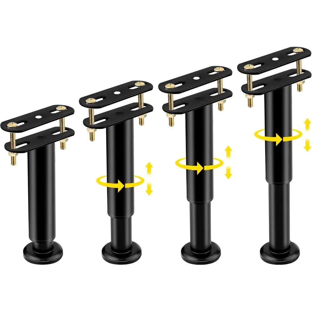 

Adjustable Metal Bed Support Legs, 10-17 Inch, Heavy Duty, Black