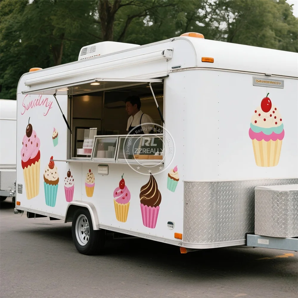 

Индивидуальный грузовик для еды, полностью оборудованный кофейный киоск, уличный ресторан, полная кухня, индивидуальный размер, цвет, уличный прицеп для еды