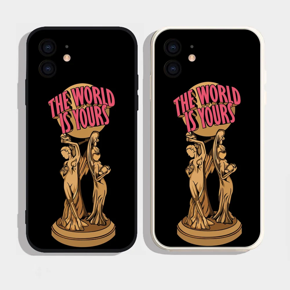 

Epc Scarfaces The World Is Yours Phone Case For iPhone 17 16 15 11 12 14 13 Pro Max Mini X XS XR 7 Plus SE4 16E Shockproof Cover