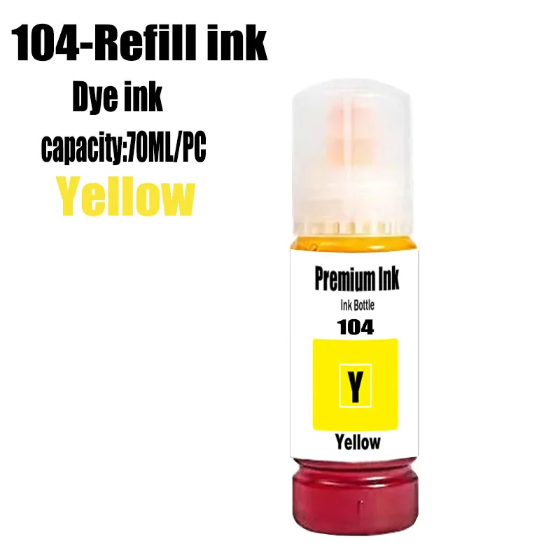104 Premium Farbkompatible Nachfülltinte auf Wasserbasis für Epson ECOTANK ET-2821 ET-2825 ET-2826 ET-2830 Drucker – Detail 11
