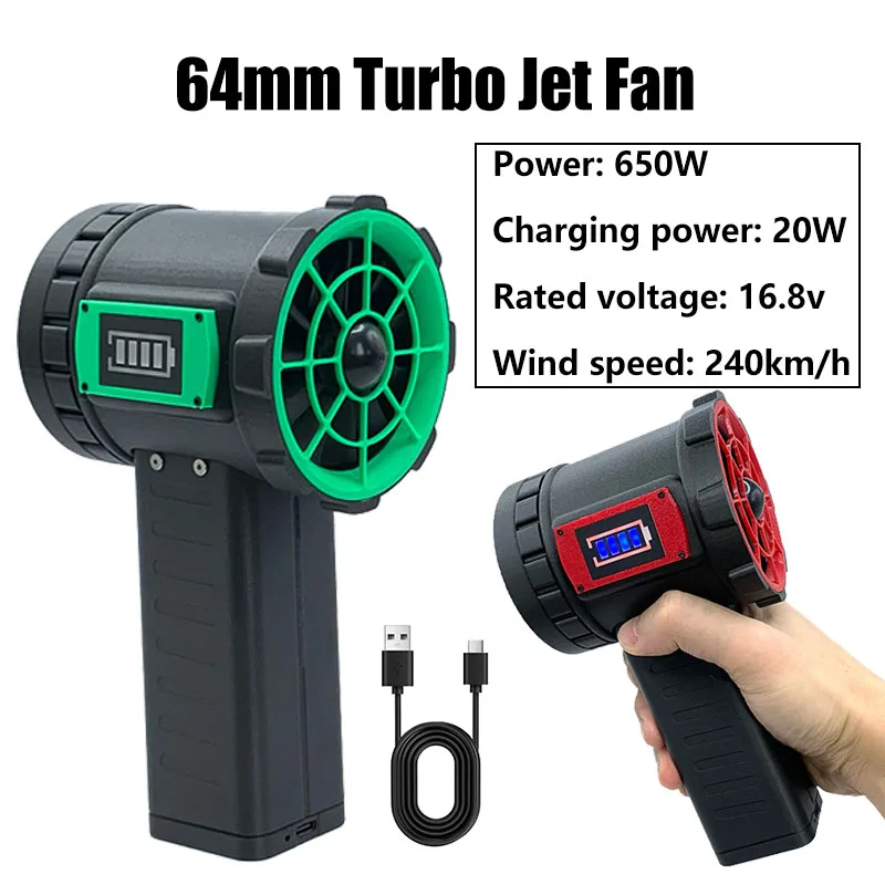 1400g Electric Dust Blower USB Charging Mini Turbo Violent Fan Brushless Motor Handheld Air Blower for Home Outdoor Car