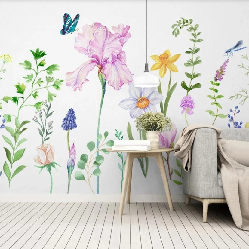 

Bacal 3d flower mural wallpaper living room TV wall bedroom 3D wall papers home decor modern mural Papel de parede