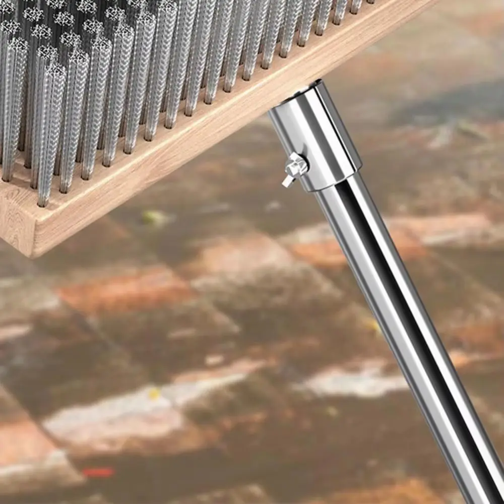 Stainless Steel Wire Broom Brush Rust-Proof Heavy Stainless Steel Brush Corrosion-Resistant Duty Floor Scrubbing Brush
