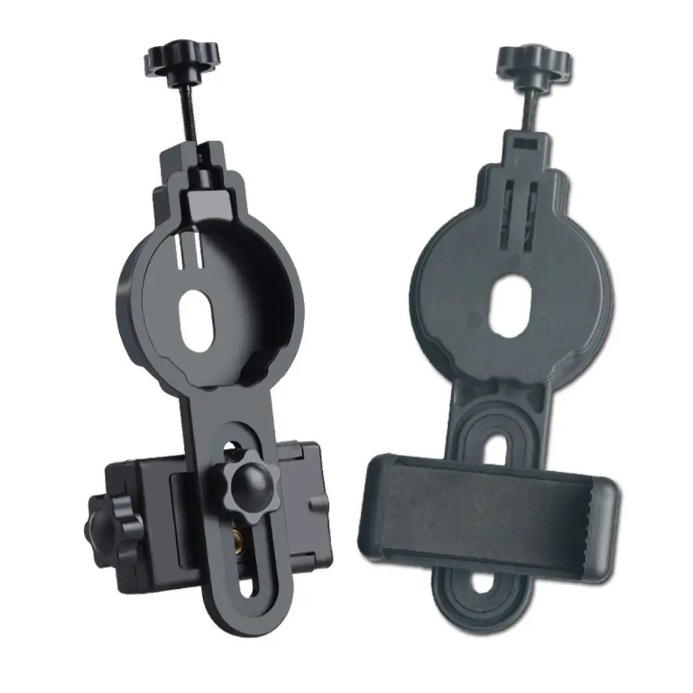 범용 전화 렌즈 사진 어댑터 마운트 조정 가능한 회전 클램프 망원경 전화 클립 브래킷 블랙 호환 가능