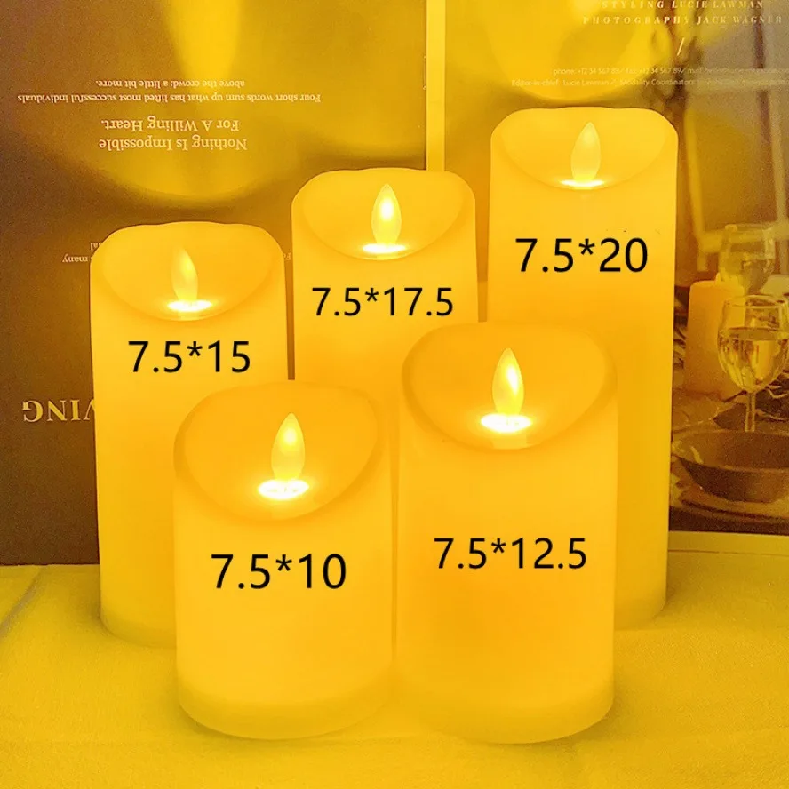 HZZKZZ Swing LED Electric Candle Lamp Flameless Candles Battery Powered Candles for Wedding Decor Birthday Party Supplies