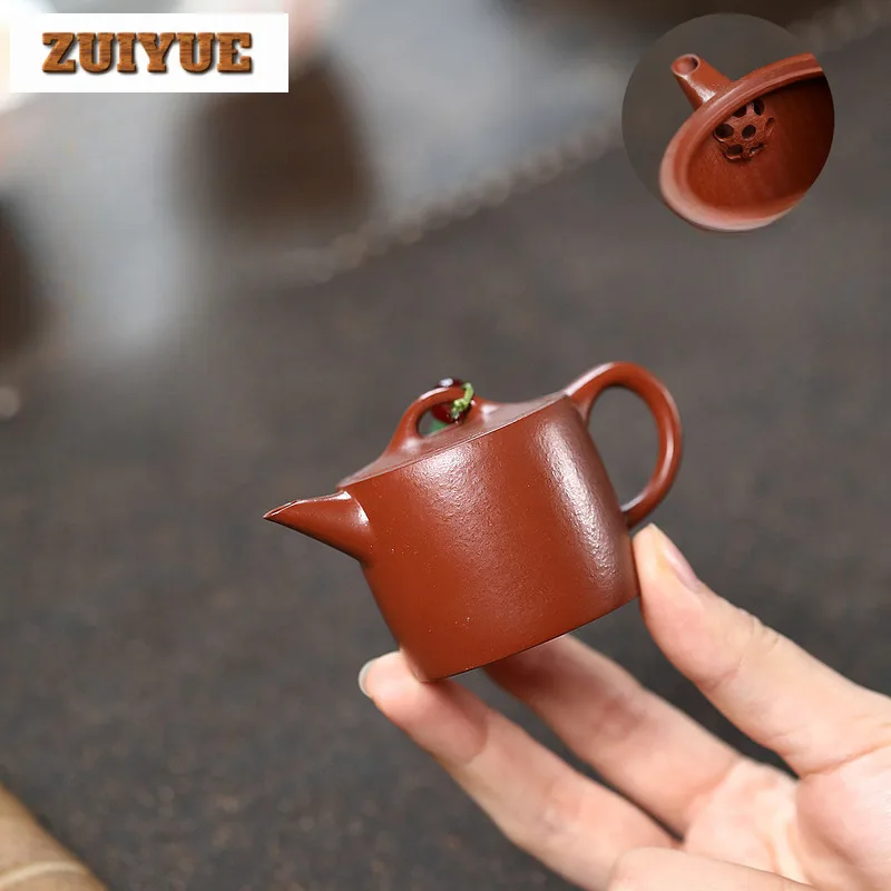 

55ml Elegant Yixing Purple Clay Teapots Handmade Fingertip Pot Raw Ore Zhu Mud Tea Making Kettle Chinese Zisha Teaset Collection