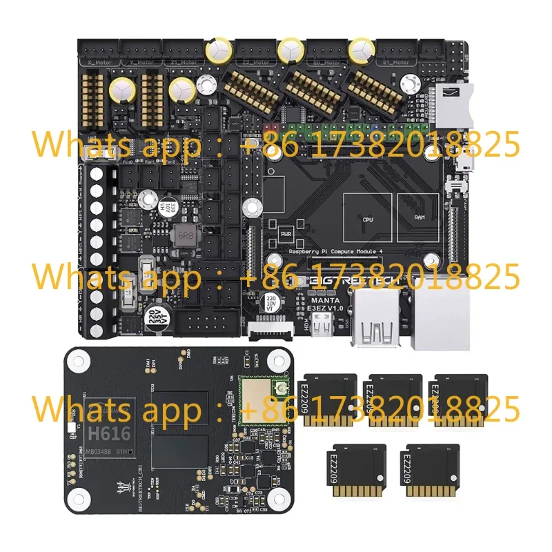 Silent Control Board CB1V2.2 + EZ2209 5 Stepper-Motors With Quad-core 64bit ARM- Cortex-A53 1.5GHz Professor