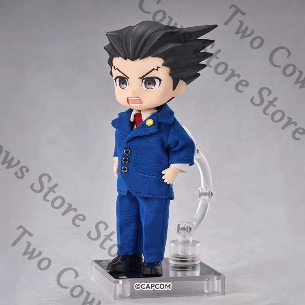 

Ace Attorney Phoenix Wright 14cm Action Figure Handmade Model Clothing Desktop Ornament Game Peripheral Cartoon Present