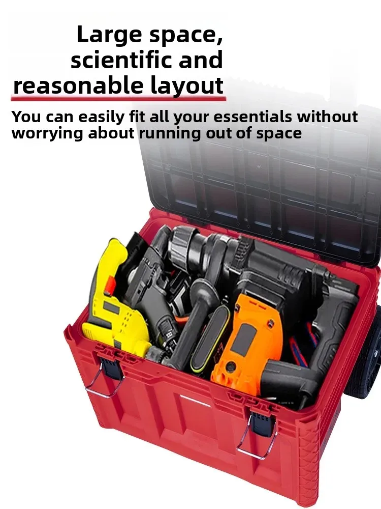 LB-601S-L 3.0 Red Combination Stacking Toolbox Large Storage Box Industrial Multi functional Large Capacity Toolbox