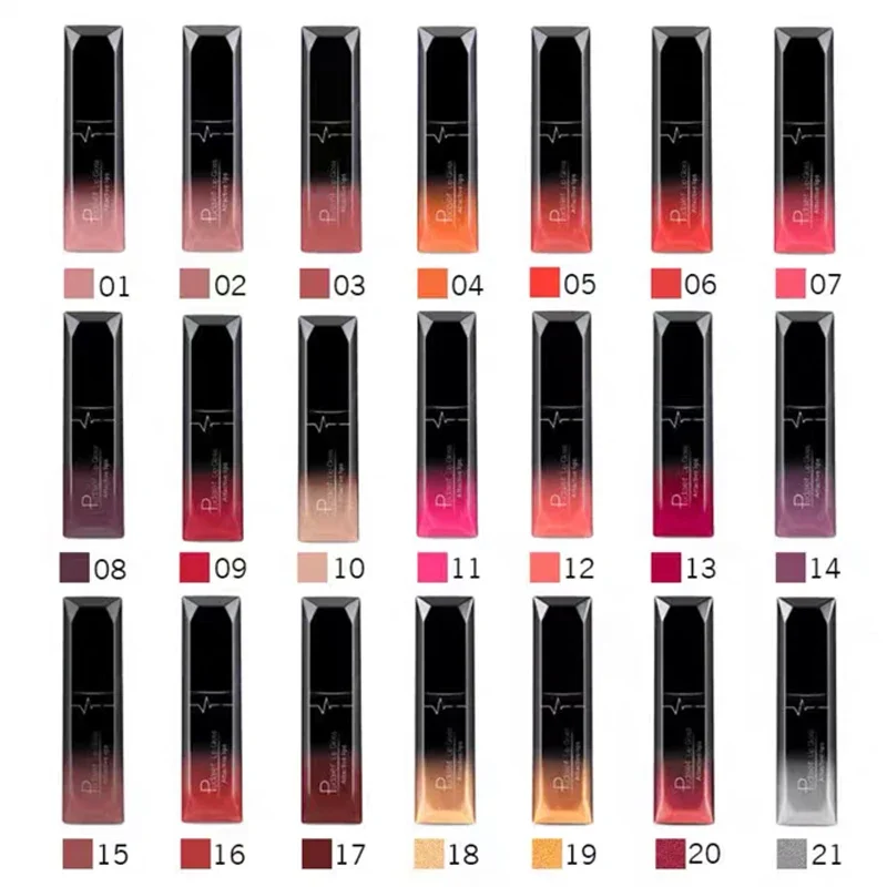 21 Colors Matte Nude Lipstick High Value Lip Gloss Waterproof Long Lasting Non-stick Cup Not Drying Moisturizing Fashion Makeup