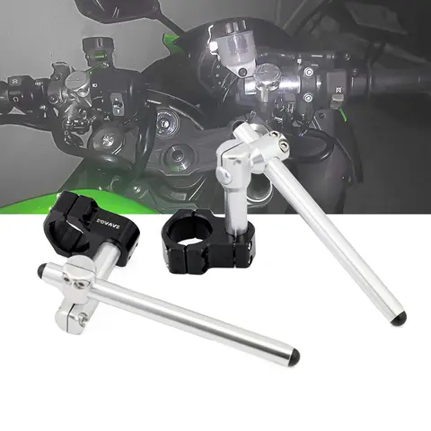 Stunt Adjustable Handlebars For KAWASAKI NINJA ZX-6R 636 2013-2020 Riser Handle Bar Clip On Fork Motorcycle Accessories ZX6R
