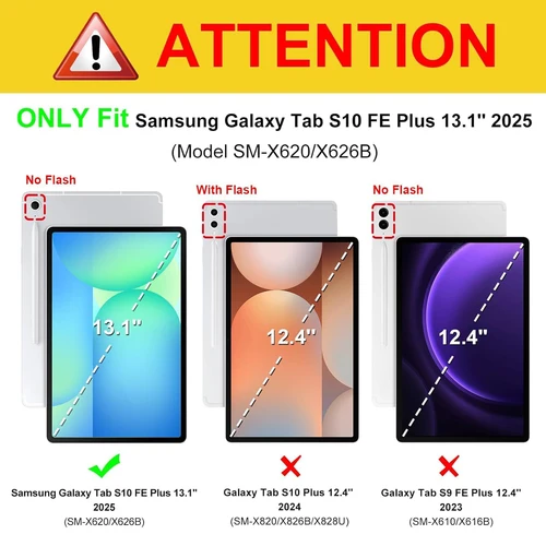 Imagen 2 del producto Funda para Samsung Galaxy Tab S10 FE Plus de 13,1 pulgadas, Funda con teclado desmontable para tabletas Tab S10 FE+ de 13,1 pulgadas