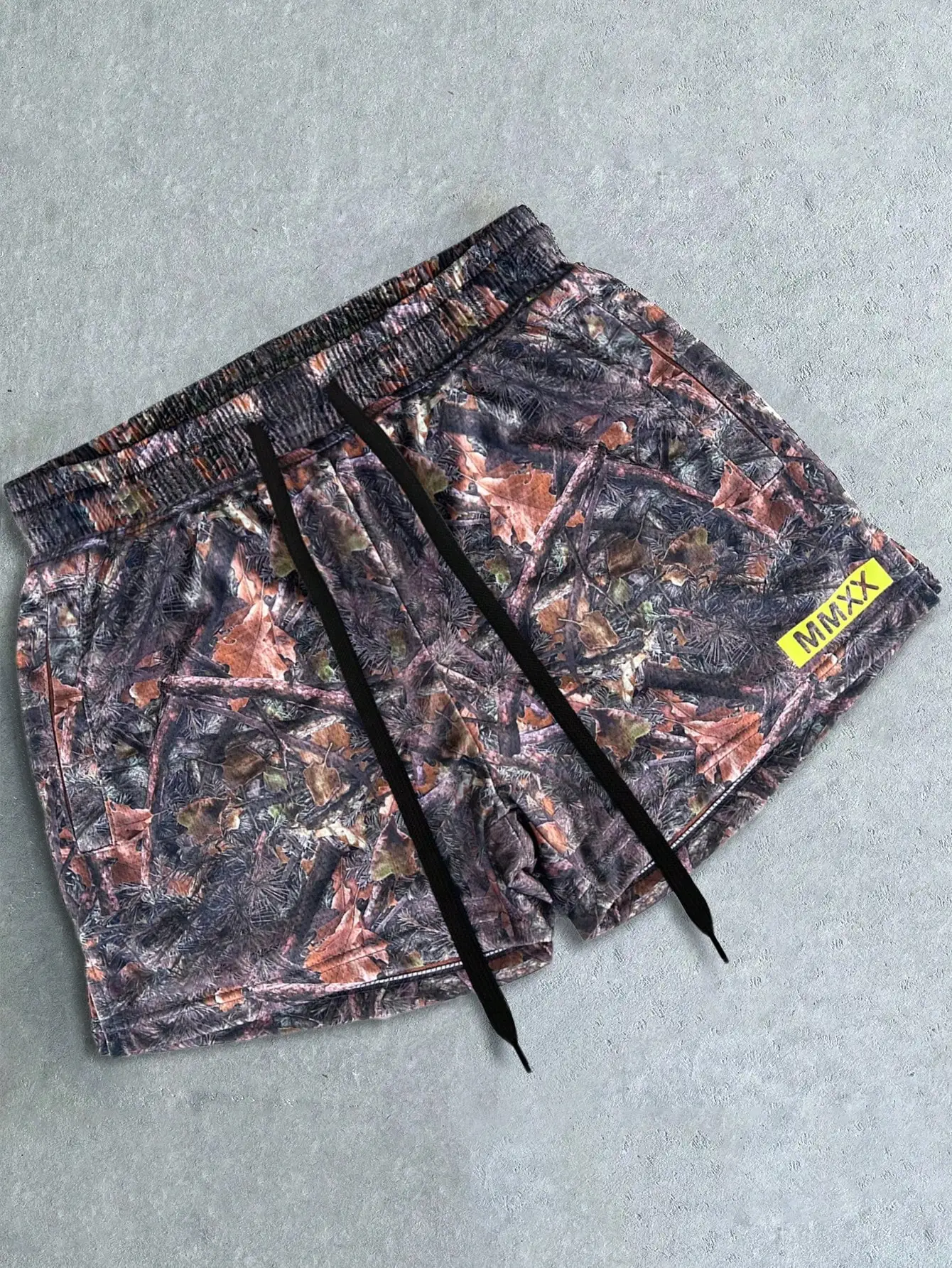Mens Camo Pattern Quick-Dry Drawstring Shorts For Casual Outdoor Wear