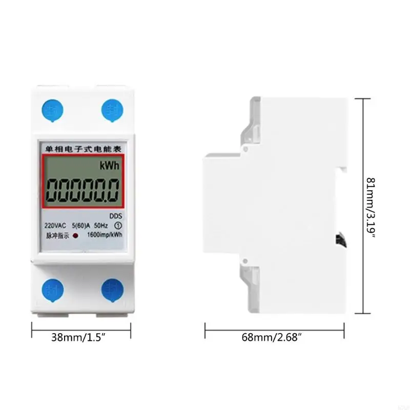 57qf Energy Meter Digital Wattmeter AC220V 60a Power Din Tccure Meter