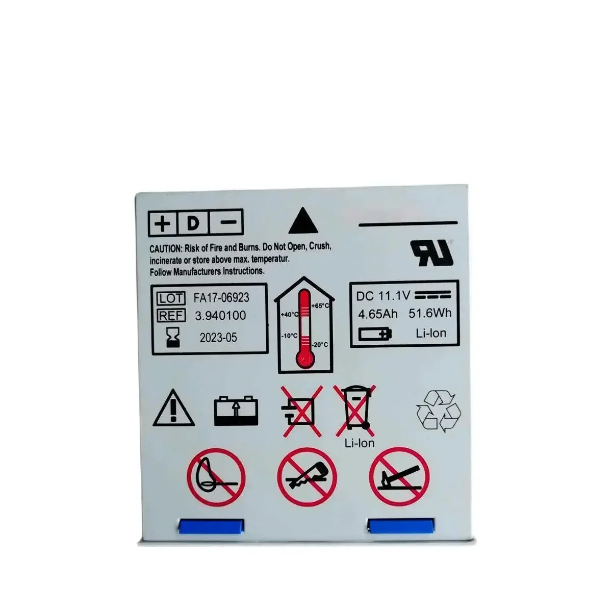 Original Defigard 5000 monitor lithium battery REF 3.940100 11.1V 4.65Ah medical use