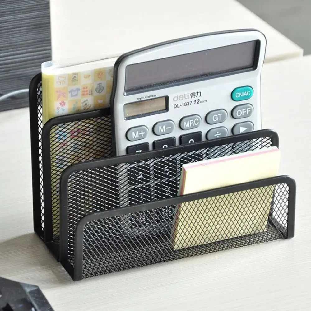 

Three-layer Office Supplies Storage Rack Multifunctional Save Space Desk Office File Holder with Pen Holder Durable