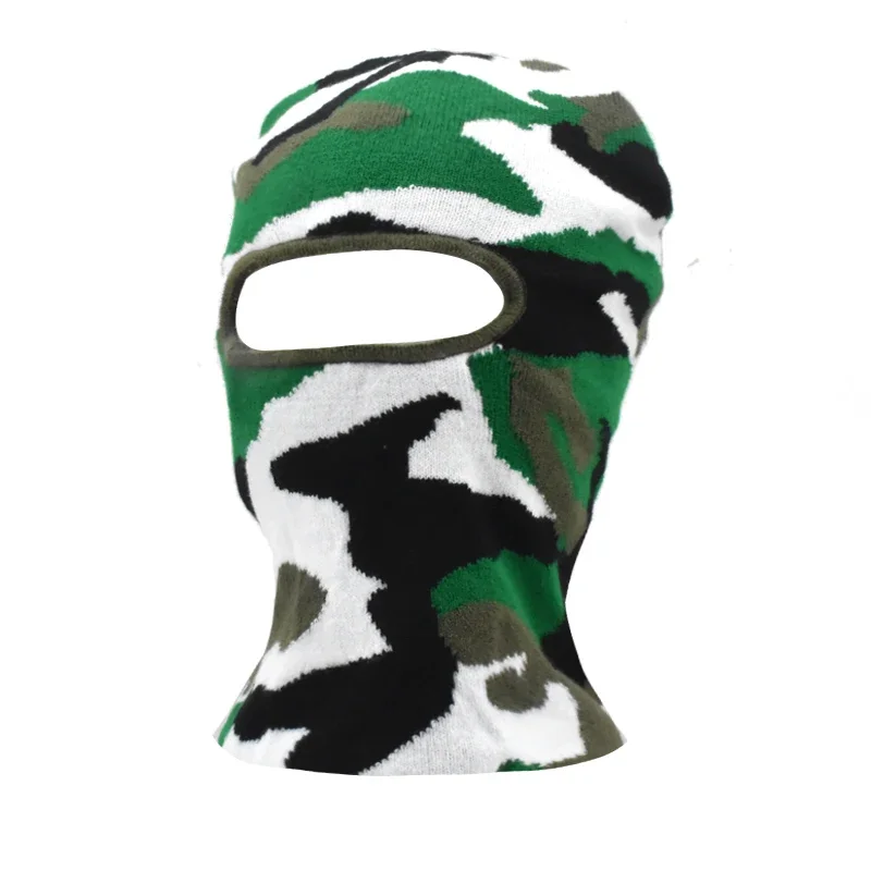 2024 New Hip Hop Balaclava Distressed Knitted Caps Full Face Ski Mask Women Outdoor Camouflage Fuzzy Ski Balaclava Beanies Hat, image 9