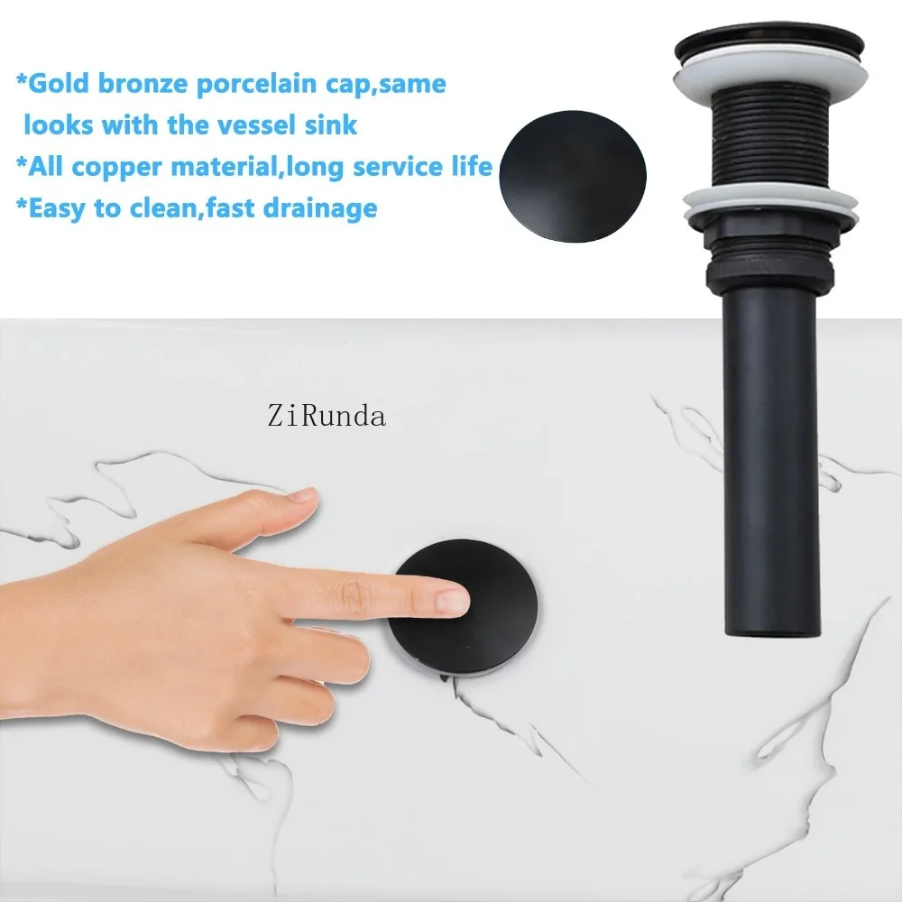 Rectangular marble bathroom container sink, ceramic container sink with faucet and drain pipe