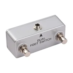 Dual Footswitch Amp Channel Footswitch Locking Function Aluminum Alloy 6.35mm Stereo Output Latching Foot Switch Pedal