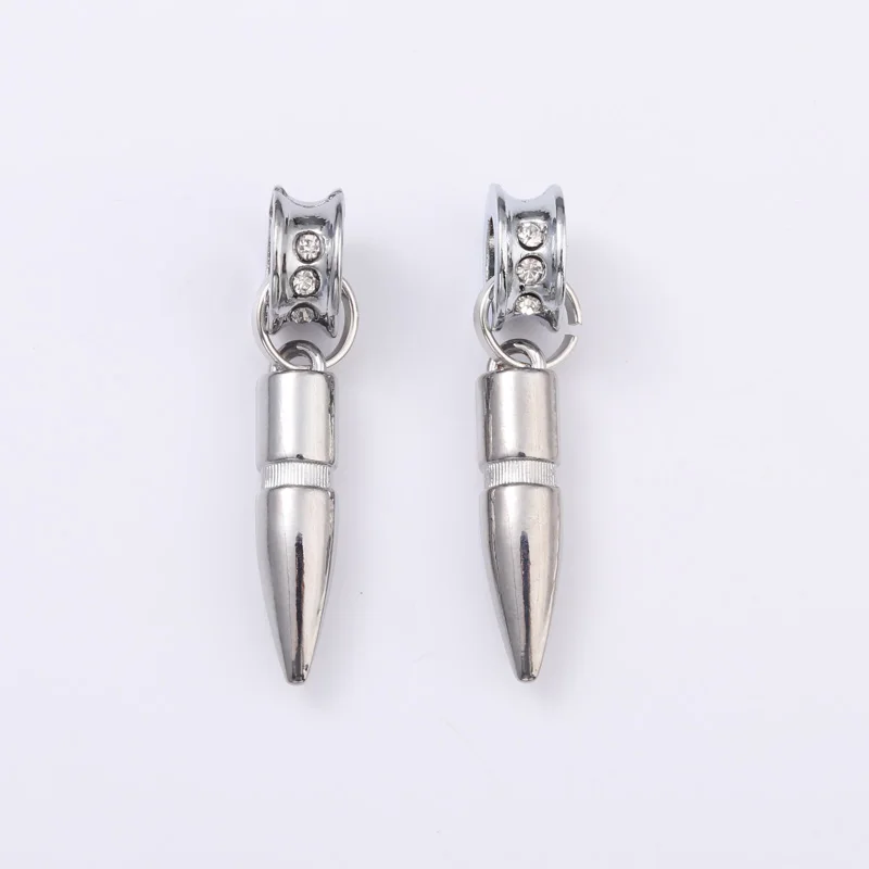 5pcs New Bullet Fashion Charms Metallic Punk Style Pendnts For Making DIY Jewelry Handmade Findings Accessories Necklace