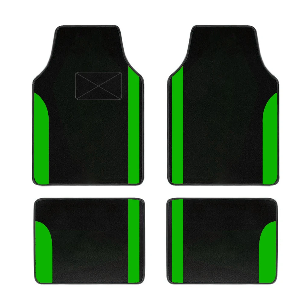 4pc Universal Carpet Floor Mats For Car Truck SUV Green