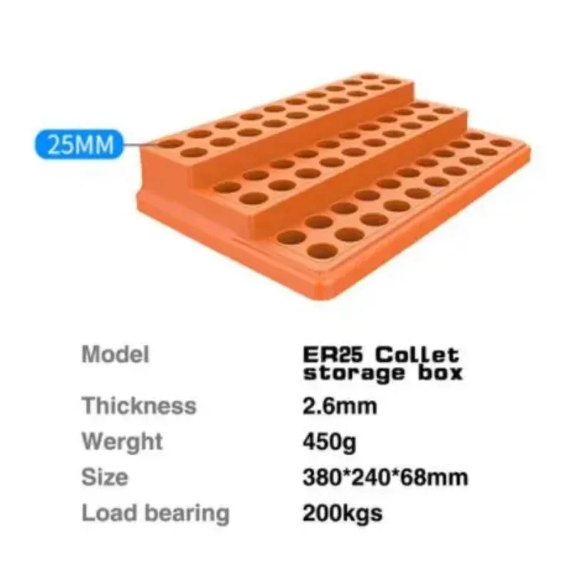 ER11 ER16 ER20 ER25 ER32 Spring Collet Storage Box Er Collet Hard Plastic Finishing Box Milling Machine For CNC Machining Ce