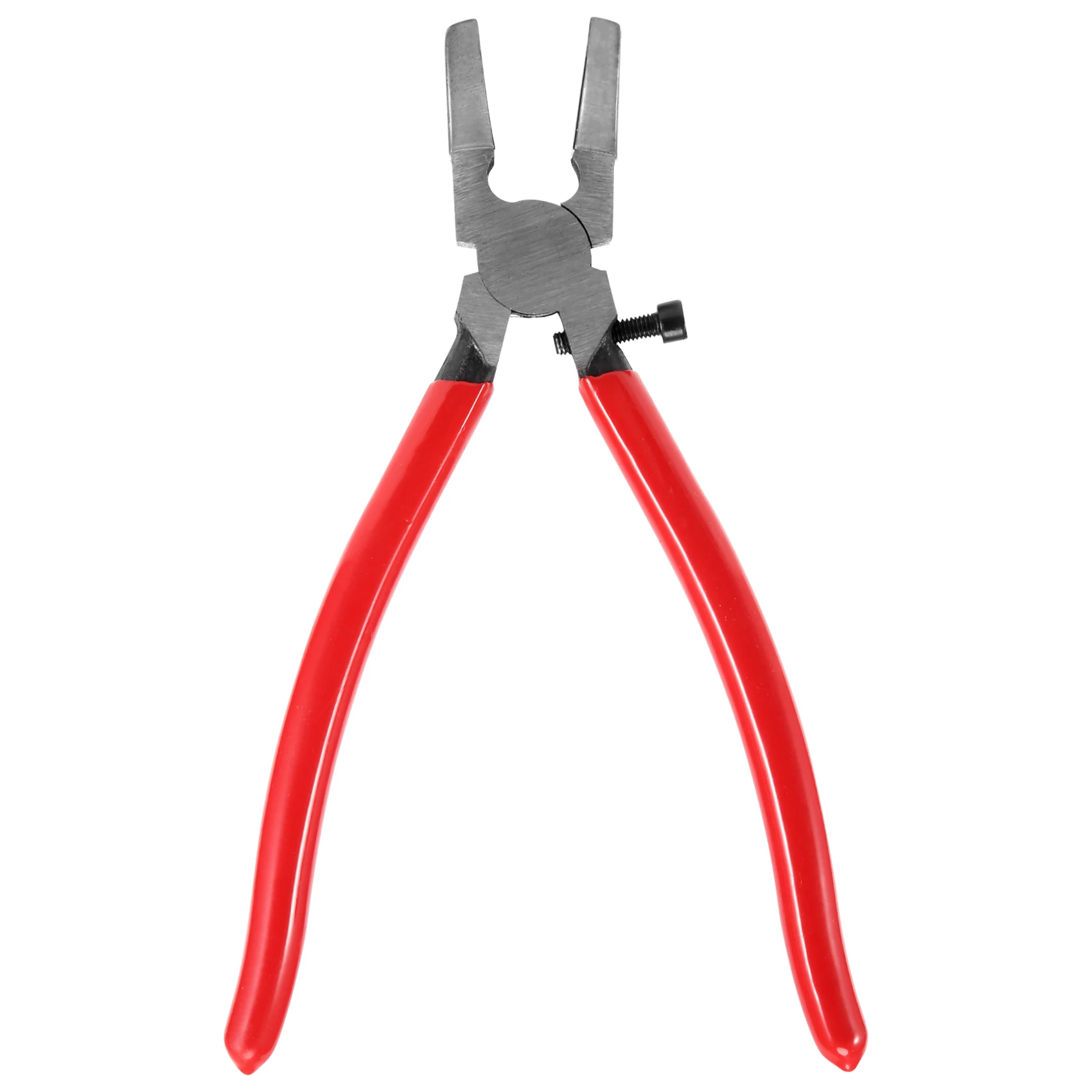 Handle Breaking Cutting Glass Pliers Stained Glass Tools Flat End Glass Pliers Flat Glass Trimming Pliers Hand Tool Red