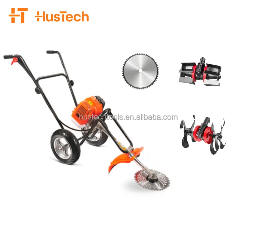 4-Takt 24 V Akku-Rasenmäher Handpush-betrieben DIY Drehen Propell Roboter Freischneider Räder Grasschneider Maschine