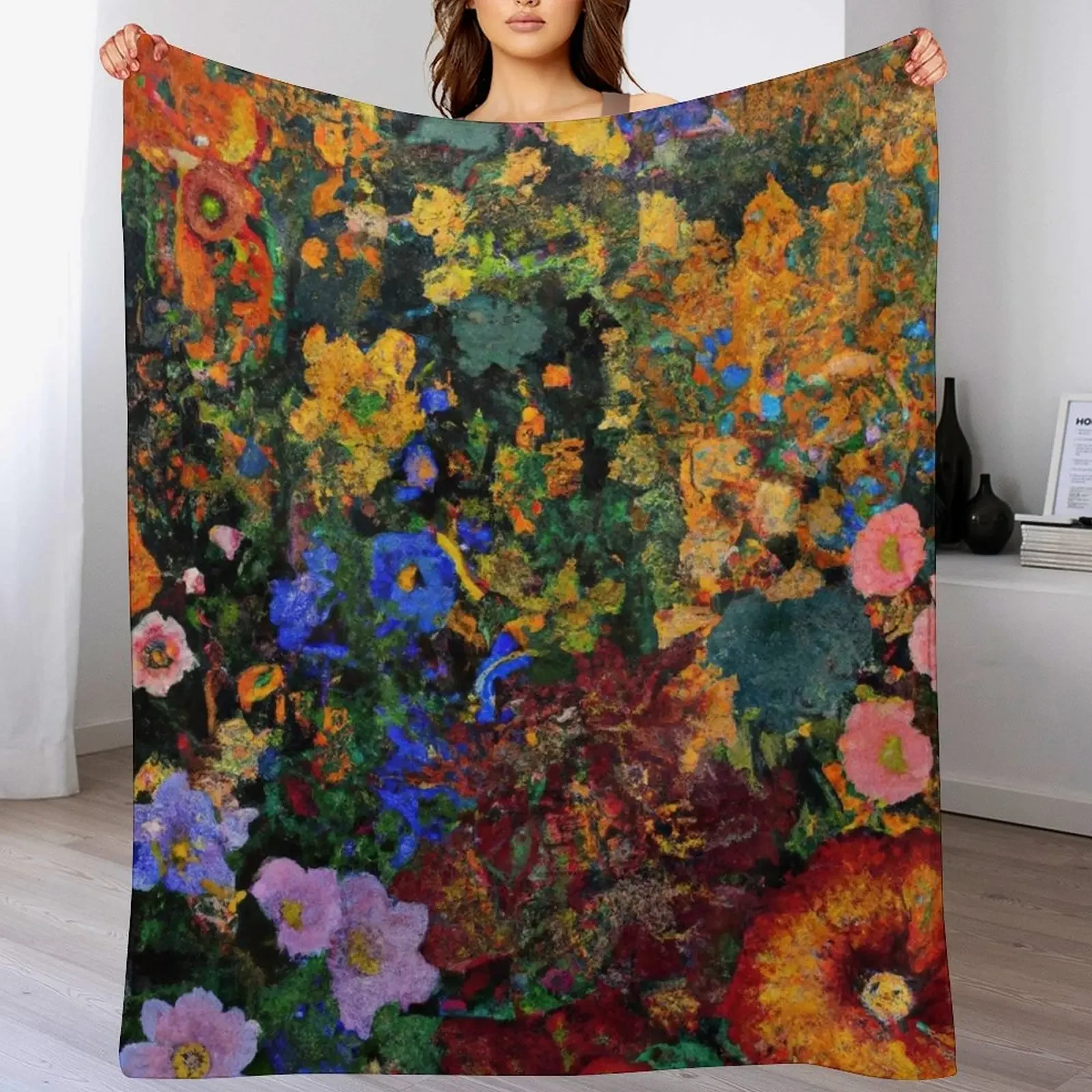 

Gustav Klimt Flower Garden Throw Blanket Sofa Quilt blankets ands Soft Big Blankets