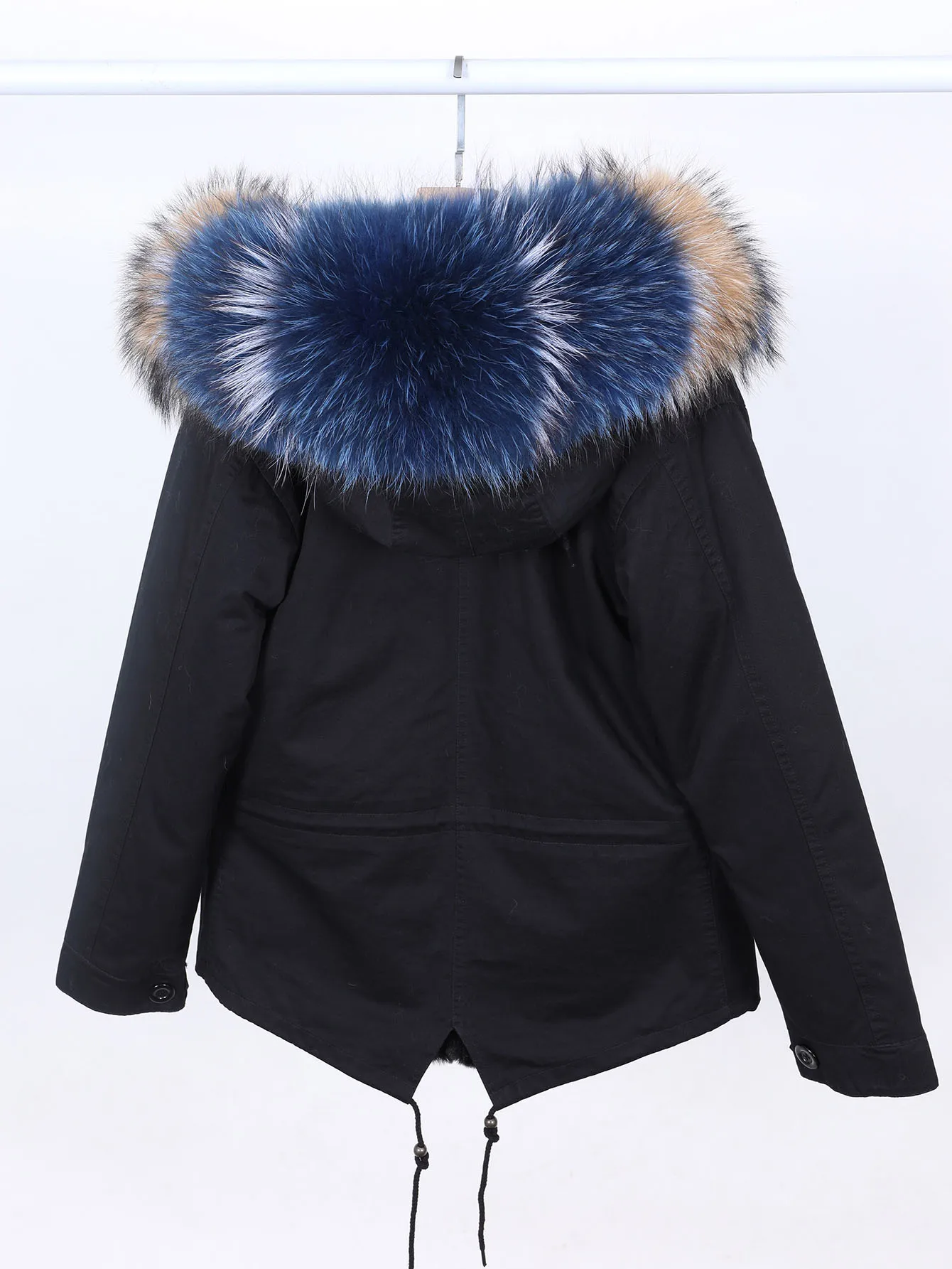 Women's Winter Parka Coat with Detachable Lining Long Sleeve Warm Cotton Jacket with Hood Embroidered Unisex Casual Outerwear