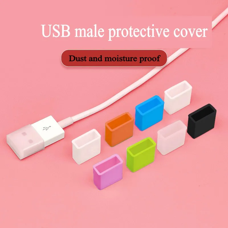 USB Male Dustproof Plug Shell Protector Cap Data Line Cable Cover for Card Reader U Disk Protect for For Samsung Ipad Data Cable