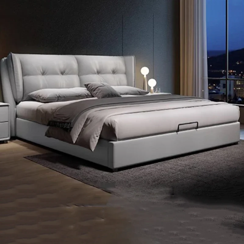 

Nordic Elegant Luxury Double Bed Wood Frame High End Modern Double Bed Girl Simple Sleeping Cama Matrimonio Bedroom Furniture