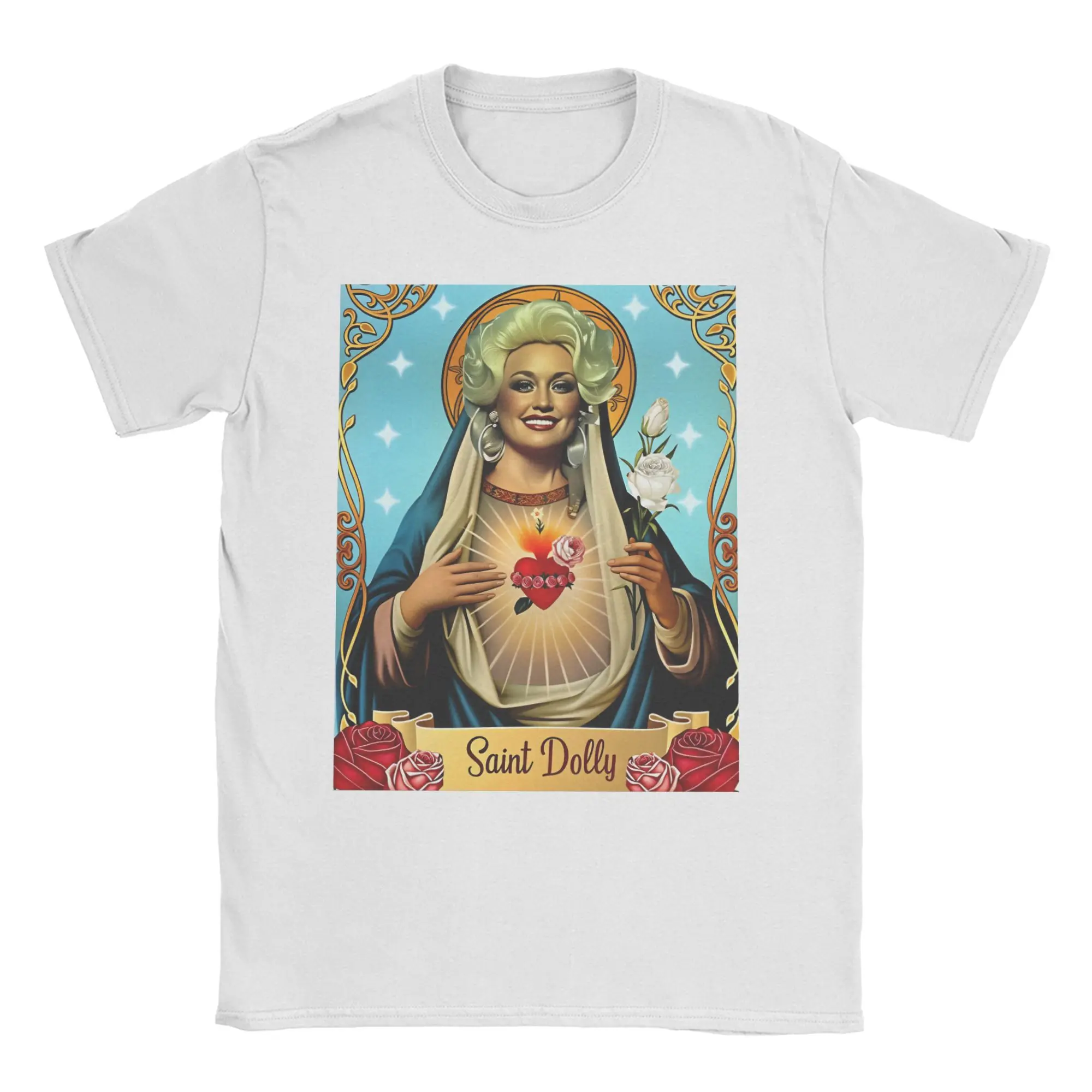 Santa Dolly Parton Singer T Shirts Men Women's 100% Cotton Creative T-Shirts Round Neck Tee Shirt Short Sleeve Tops Party