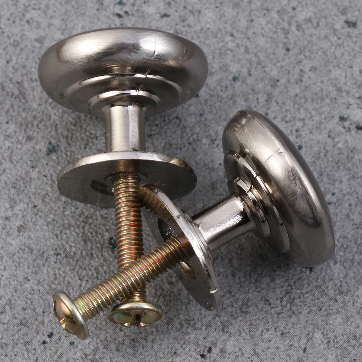 

5Pcs Round Solid Single Hole Knobs 24Mm Zinc Alloy Cabinet Drawer Handle for Kitchen Bathroom Wardrobe Modern Minimalist Silver