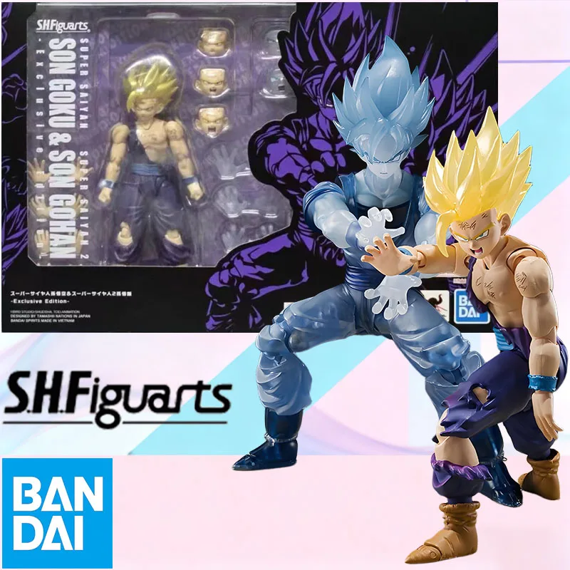 

Spot SaleEn Stock BANDAI caja Original S.H.Figuarts DRAGON BALL hijo GOKU y hijo GOHAN SDCC SHF figura acción molo juguete para