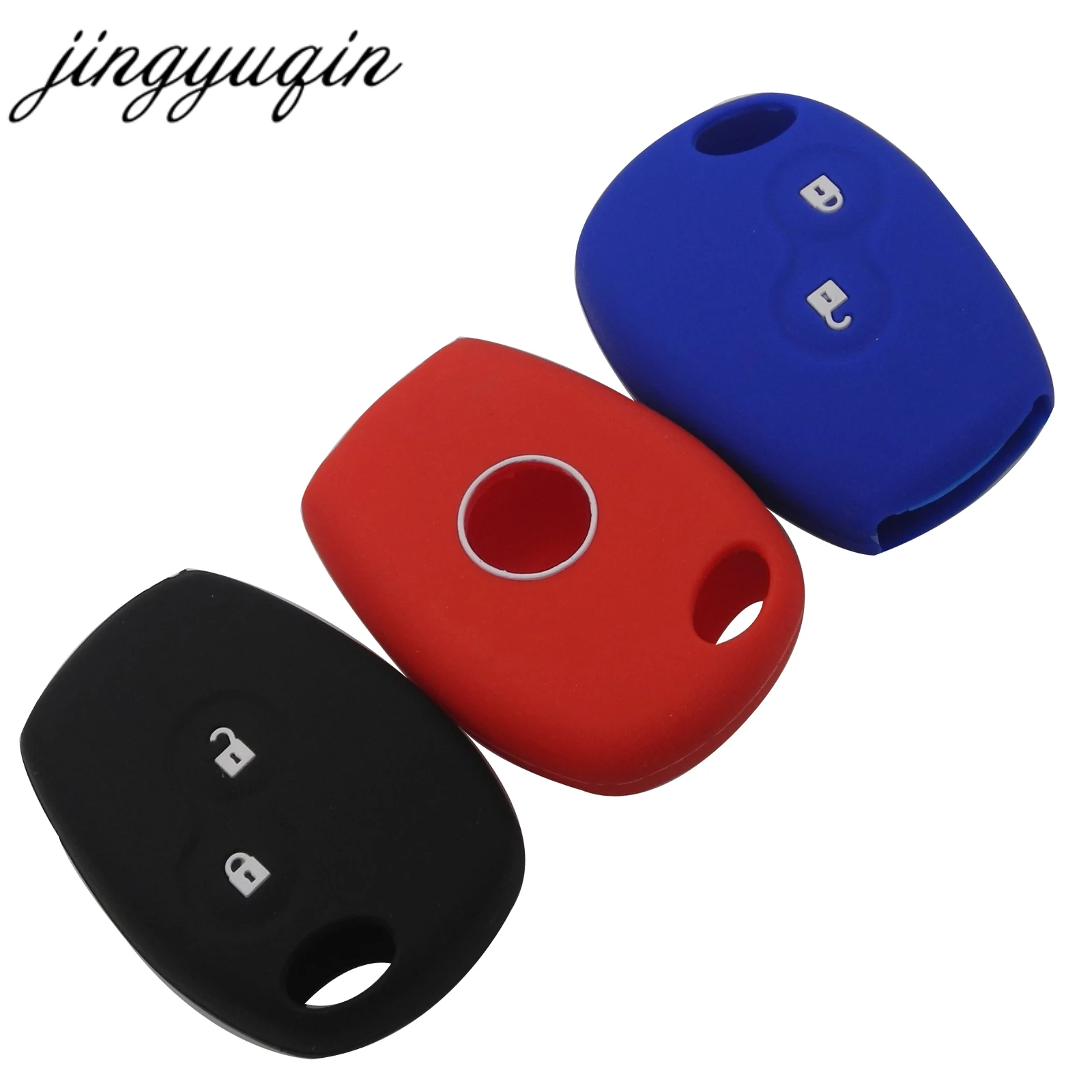 Jingyuqin 30 peças capa de chave de carro de silicone para Renault Megane Modus Laguna Duster Logan DACIA Clio Kango para Niaan Almera Opel